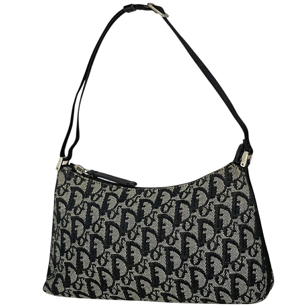 Christian Dior Trotter 2way Shoulder Bag canvas black